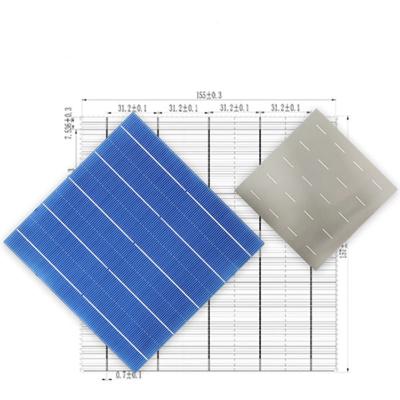 China Solar Panel High Efficiency Stock Solar Power Cells 5 Poly Busbars Solar Cells For Solar Panels for sale