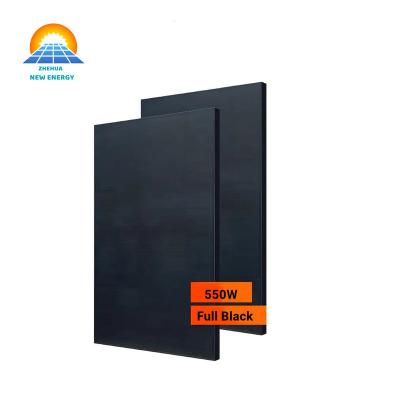 China 21.2% Rotterdam Solar Black Warehouse High Efficiency Solar Panel PV Work Efficiency Frame 550W Direct Pickup Price 210*210mm for sale