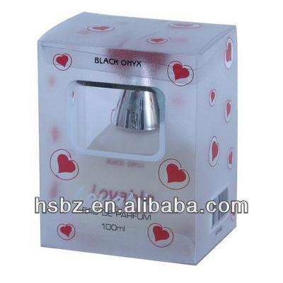 China Recyclable plastic perfume box with window for sale