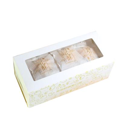 China Recycled Materials Like Custom Paper Cookie / Biscuit Box With Clear PVC Window for sale