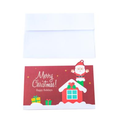 China Best Selling Materials New Arrival Cheap Recycled Cute Customized Greeting Card For Christmas New Year Wishes for sale