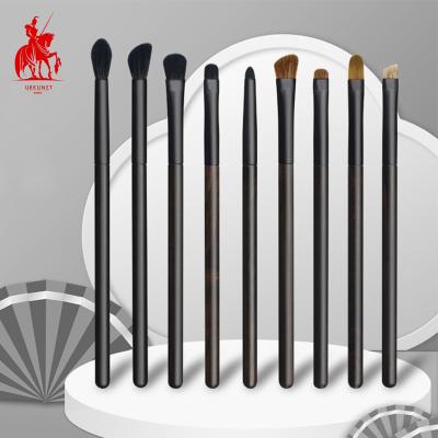 China Angular Blush Professional Animal Hair XGF Goat Pony/Synthetic Hair Eye Makeup Set Brush Ebony Handle Eye Brushes Private Label for sale