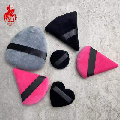 China Wholesale Makeup Tools Free Sample Facial Soft Round Soft Makeup Powder Puff Round Customized Face Sponge Triangle With Logo for sale