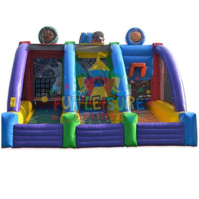 China PVC Hot Selling 3-in-1 Inflatable Carnival Intermediate Sport Interactive Carnival Games For Kids And Adults for sale