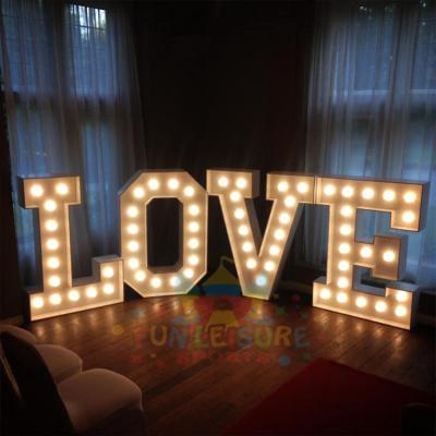 China High brightness alphabet marquee hot sale decorated love letters wedding alphabet light up letters for sale