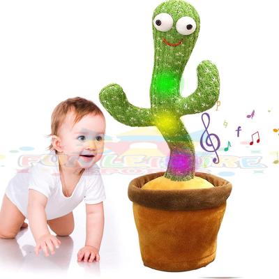 China Lovely Gift Children Sunny Carlos Entertainment Copying Song Electric Singing Dancing Cactus Talking Toy for sale