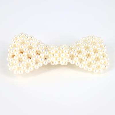 China New Sweet Custom Girl Hair Accessories Clips Sweet Wrap Waist Bow Pearl Clip Women Hair Clip Ladies for sale