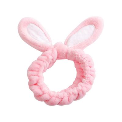 China De Fashional Lady Bunny Ear Headband Rabbit Ears Hair Band Pretty Big With Wash Face for sale