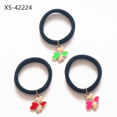 China 2020 cute amazon customized hair accessories sells women and girls dual-use black elastic hair stand wholesale bracelet for sale