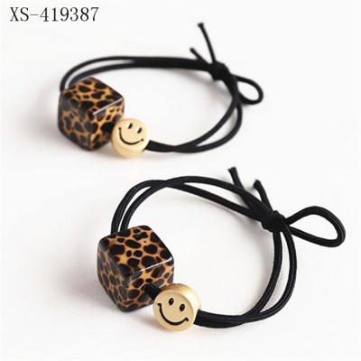 China Funny Cute Face Shaped Rubber Hair Tie Elastic Hair Ties Rubber Hair Bands for sale