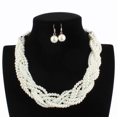 China Fashion Accessories Trendy Wholesale Multilayer Pearl Overdone Long Sweater Chain Necklace For Female for sale