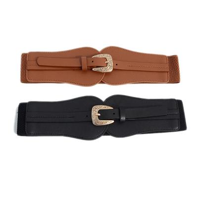 China Good Quality Customized Fashion Stretch Casual Wide Elastic Wide Belt For Jacket Dress Waistband for sale