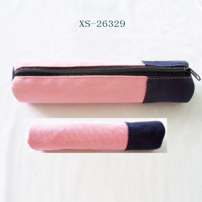 China Schools & Offices Round Canvas School Office Pencil Bag Wholesale Warehouse Stationery Bags for sale