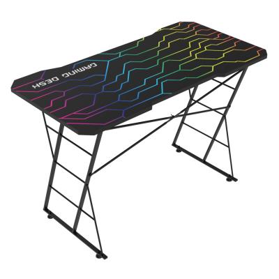 China Extendable Game Table Computer Desk Z Shaped PC Black OEM Style Red Steel Accessory School Furniture Dimensions Board Color Weight for sale