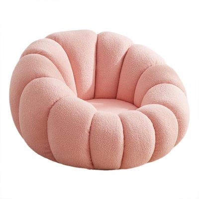 China Home Furniture Fashion Flower Shape Comfortable Extended Leisure Rest Modern Velvet Sofa Chair Single Lazy Floor Stools Living Room for sale