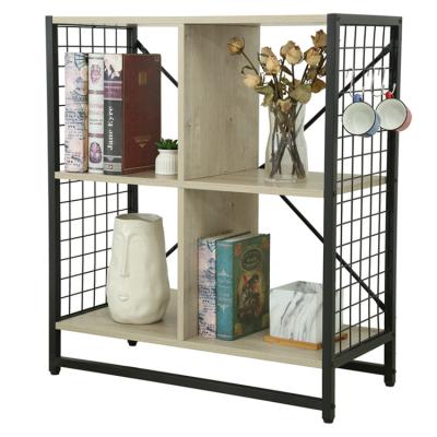 Cina Storage rack floor Multi-level storage rack living room partition rack Two Frame 3-Tier Storage Stand Shelf Corner Book Shelf in vendita