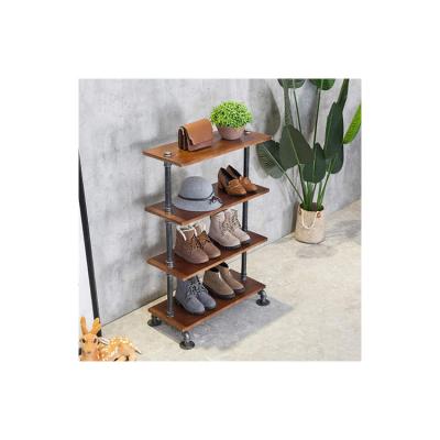 China Wood Metal Frame Bookcase Unit 4 Tier Display Stand Book Shelf Wall Rack Storage Ladder Shelf for sale