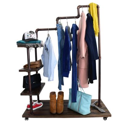 China New Hot Selling Products Simple Removable Standing Clothes Simple Houseware Garment Rack Moveable Clothes Rack en venta