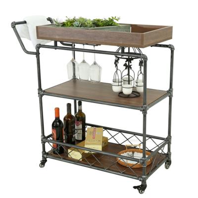 China 2022 Factory Supply Attractive Price Iron Moveable Handcart Kitchen Storage Shelf for sale