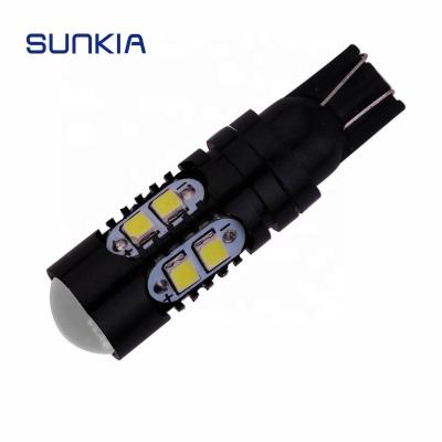 China Automobile Lamp SUNKIA T10 168 194 W5W LED 2323 10SMD Light With White Lens Aluminum Case Color DC 12V Clearance Lamp Bulbs Signal Lights for sale