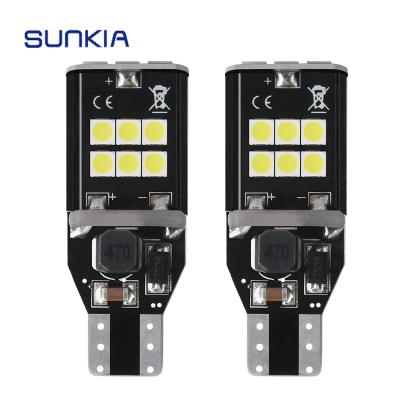 China T15 W16W 3030 Canbus 921 Auto Reverse Light Bulbs Auto Car Styling Tail Light 15SMD LED Lamps White/Yellow/Red Halogen for sale