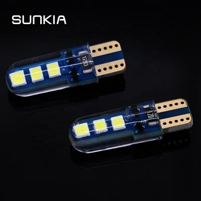 China Super Bright COB Auto Car High Power Non-Polarity LED Automobile Lamp SUNKIA T10 6SMD-3030 194 W5W Signal Clearance Width Side Marker Light for sale