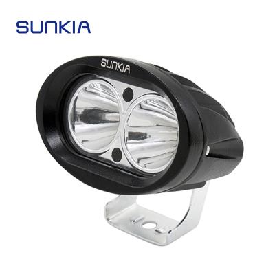 China SUNKIA Motorcycle LED Work Light Waterproof Universal Driving Fog Off Road ATV 4WD Bicycle 20W LM Auxiliary Spot Lamp 2000 ML031 for sale