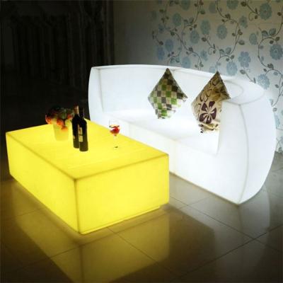 China Modern Stool Garden Remote Control Rechargeable Luminous Lead Plastic Led Light Up High Furniture Cocktail Bar Tables And Chairs Set for sale