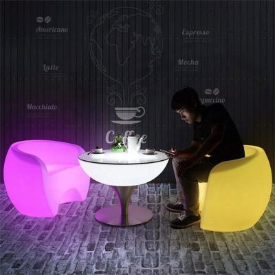 China Modern Glow Events Party Wedding Outdoor Nightclub Cafe Color Changing Nightclub Bar LED Remote Control Cocktail Table for sale