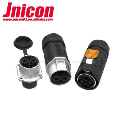 China 150A Bayonet Quick Terminal 2pin Electrical Metal High Lock Power Connector New Design Common Waterproof Connector for sale