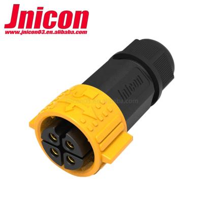 China Field Installable M25 4 Cores Wire To Board IP67 Male Female 30AMP Soldering Waterproof Connector for sale