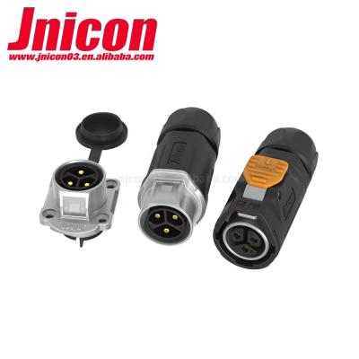 China Hot Selling New Product Waterproof High Current MJ20 3pin 4pin 5pin Matel DC Power Connector for sale