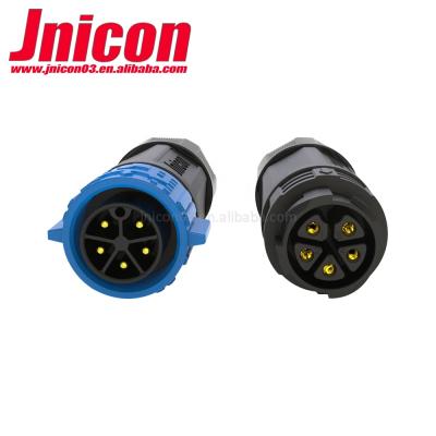 China Field Installable +Cable Assembly M25 5 Pole 5pin 12mm OD Connector DC Ip67 Led Waterproof Cable Connector for sale