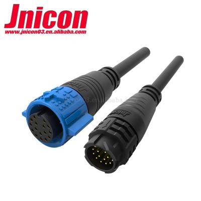 China Cable to wire 16pin to waterproof male to female outdoor IP67 connector for solar power inverter for sale