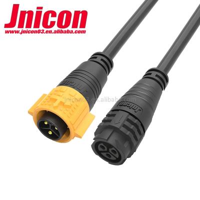 China Panel To Wire M19 3 Pin Waterproof Cord To Cord Connector 20A For 0.75mm2 1.5mm2 Wire for sale