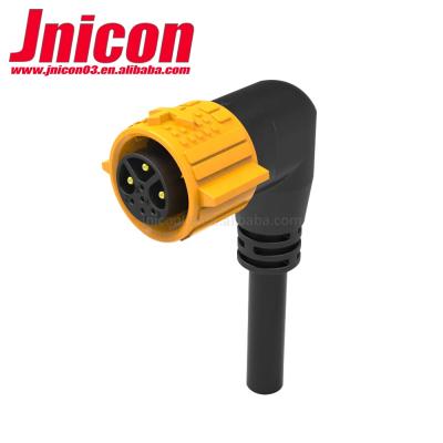 China Power Products Single Head Connector Male Head Female Wire 90 Degree Waterproof Connector for sale