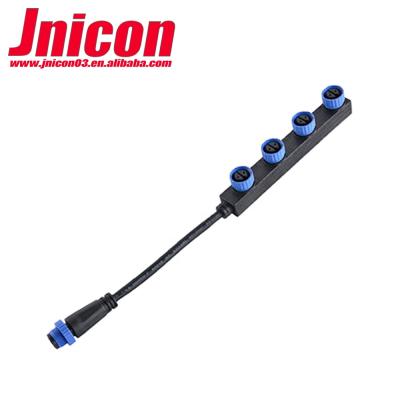 China Cable To Male Female Cable Connector 2Pin 3pin Ip68 Waterproof F-Connector For Street Light Multi Output Connector for sale