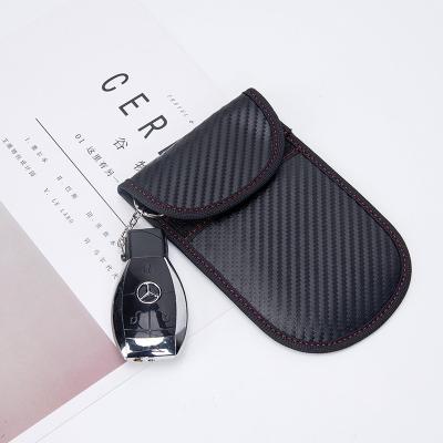 China Wholesale New Design Shockproof Carbon Fiber Car Key Signal Blocking RFID Blocking Key Bag For Car for sale