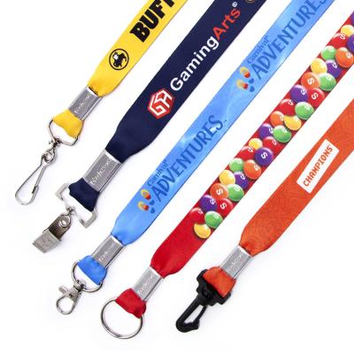 China High Quality Eco-friendly Polyester Sublimation Lanyard With Logo Custom for sale