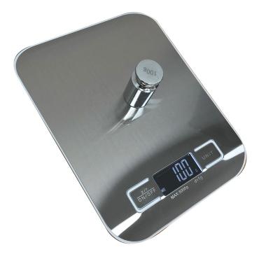 China WITH LID Customized Stainless Steel Weight 5kg Food Kitchen Scale Ultra-thin Digital Kitchen Scale Electronic Balance for sale