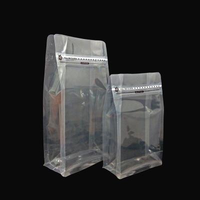 China Soft Packaging Transparent Side Design W Food Grade Pocket Gusset Bag Eight Barrier Coffee Pull Digital Printing Zipper for sale