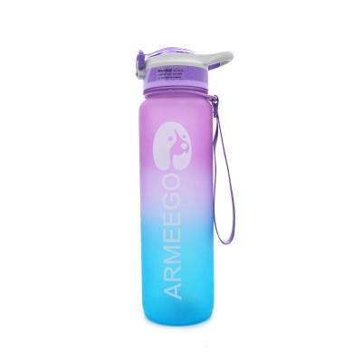 China Factory Sustainable Supply 2 Liter Colorful Straw Water Bottle BPA Tritan Material With Time Marker Reminder for sale