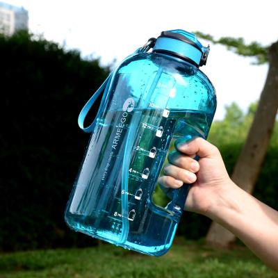 China ARMEEGO Sustainable Wholesale Eco-friendly Plastic Free Sports Drinking With Flip Top Lid Motivational Water Bottle for sale