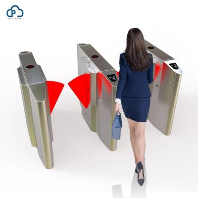 China Pedestrian Electronic Security Flap Turnstile Gate For Apartment Access Control System for sale