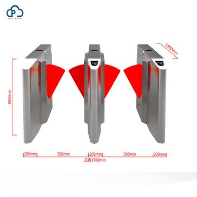 China 304 Stainless Steel Access Control High Quality Easy Operation Flap Barrier Turnstile Widely In Exhibition Centers And Fitness for sale