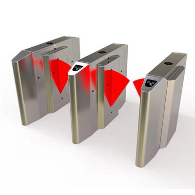 China Barrier Gate System Access Controller Retractable Entrance Automatic Flap Turnstile For Commercial Office Building for sale