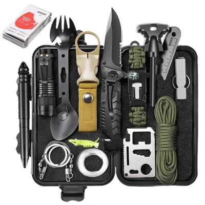 China Survivencia Kit Mini Emergency Multifunctional Camping Gear Paracord Main Chain Paracord Outdoor Rise Survival Kit for sale