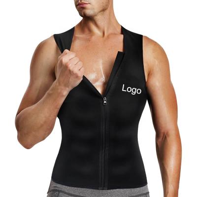 China Antibacterial Mens Body Shaper Waist Trainer Sauna Vest Shirt Suit Hot Sweat Diet Weight Loss for sale