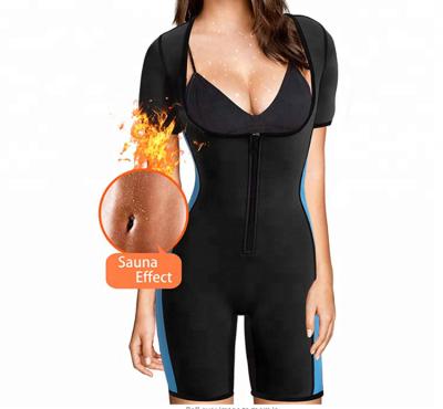 China Sachimart Home Wholesale Women Full Body Shaper With Waist Trainer Bodysuits Sport Sweat Suit Weight Loss Sauna Suit for sale