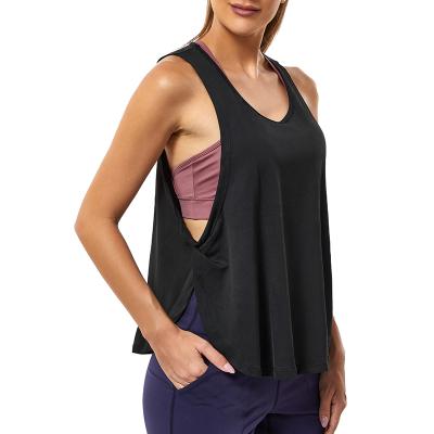 China Breathable Women Gym Exercise Sport Tops Activewear Workout Tank Top Fitness Yoga Vest Sleeveless Vest for sale